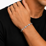 Sterling Silver Moissanite Diamond Sphere Bracelet