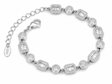Sterling Silver Moissanite Diamond Lupin Bracelet