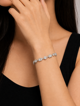 Sterling Silver Moissanite Diamond Lupin Women's Bracelet
