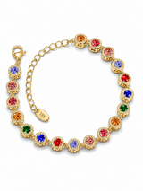 18K Gold Moissanite Diamond Infinity Stone Women's Bracelet