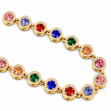 18K Gold Moissanite Diamond Infinity Stone Women's Bracelet