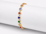18K Gold Moissanite Diamond Infinity Stone Women's Bracelet