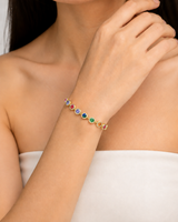 18K Gold Moissanite Diamond Infinity Stone Women's Bracelet