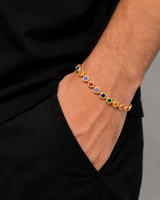 18K Gold Moissanite Diamond Infinity Stone Bracelet