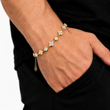 18K Gold Moissanite Diamond Clover Royal Bracelet