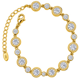 18K Gold Moissanite Diamond Sphere Women's Bracelet