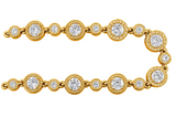 18K Gold Moissanite Diamond Sphere Women's Bracelet