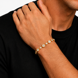 18K Gold Moissanite Diamond Sphere Bracelet