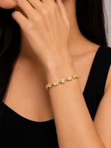 18K Gold Moissanite Diamond Lupin Women's Bracelet