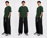 305GSM Blank Heavy Weight Oversized Dark Green TEE