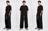 305GSM Blank Heavy Weight Oversized Black TEE