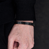 Black Roman Numeral Bangle Bracelet