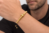 18k Gold Crown Bead Bracelet