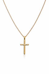 18K Gold Cross Chain Necklace