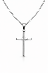 Sterling Silver Cross Chain Necklace