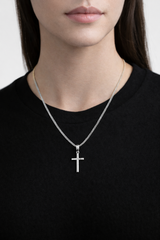 Sterling Silver Cross Chain Necklace
