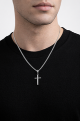 Sterling Silver Cross Chain Necklace