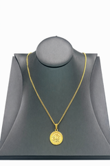 18K Gold Medusa Pendant Chain Necklace