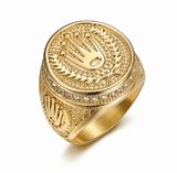 18K Gold Diamond Crown Royal Ring