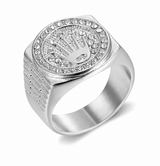 Sterling Silver Diamond Crown Ring