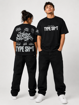 Type Shi Black Heavy Weight Oversized TEE