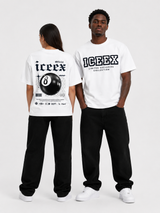 White 8 Ball Heavy Weight Oversized TEE