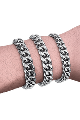 Sterling Silver Cuban Link Bracelet (9mm, 10mm, 12mm)