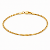 2mm 18K Gold Cuban Link Bracelet