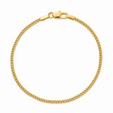 2mm 18K Gold Cuban Link Bracelet