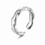Woman's Sterling Silver Spiral Adjustable Ring
