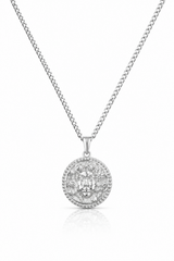 Sterling Silver 3D Medusa Pendant Chain Necklace