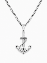 Sterling Silver Anchor Pendant Chain Necklace