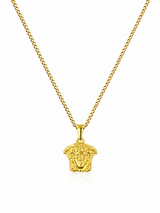 18K Gold Mini Medusa Pendant Chain Necklace