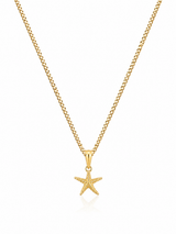 18K Gold Women's Star Fish Pendant Chain Necklace