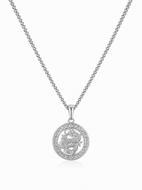 Sterling Silver Ancient Dragon Pendant Chain Necklace