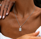 Sterling Silver Sun Moon Women's Pendant Chain Necklace