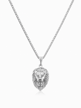 Sterling Silver Lion Pendant Chain Necklace