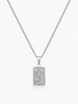 Sterling Silver Sun Moon Women's Pendant Chain Necklace