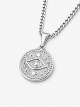 Sterling Silver Women's Eye Pendant Chain Necklace