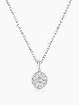 Sterling Silver Women's Eye Pendant Chain Necklace