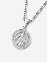 Sterling Silver Poseidon Pendant Chain Necklace