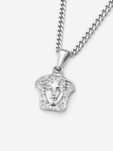 Sterling Silver Mini Medusa Pendant Chain Necklace