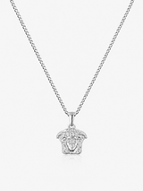 Sterling Silver Mini Medusa Pendant Chain Necklace