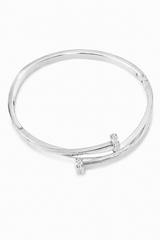 Sterling Silver Nail Paris Bangle Bracelet