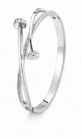 Sterling Silver Nail Paris Bangle Bracelet