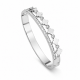 Sterling Silver Diamond Clover Romero Bracelet