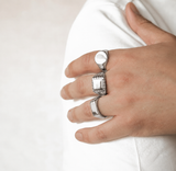 Sterling Silver Rectangle Signet Ring