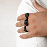 Titanium Rectangle Signet Ring