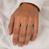 Men's Sterling Silver Curb Chain Ring