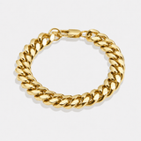 18K Gold Cuban Link Bracelet (9mm, 10mm, 12mm)